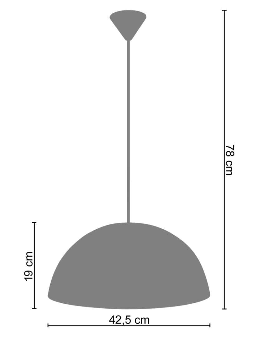 imagem de DEMI-BOULE - Suspensão redondo metal preto e laranja3