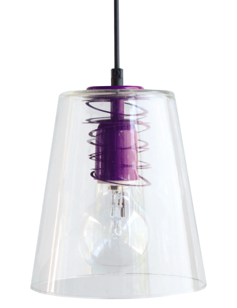 imagem de MAISON - Suspensão redondo vidro violeta1