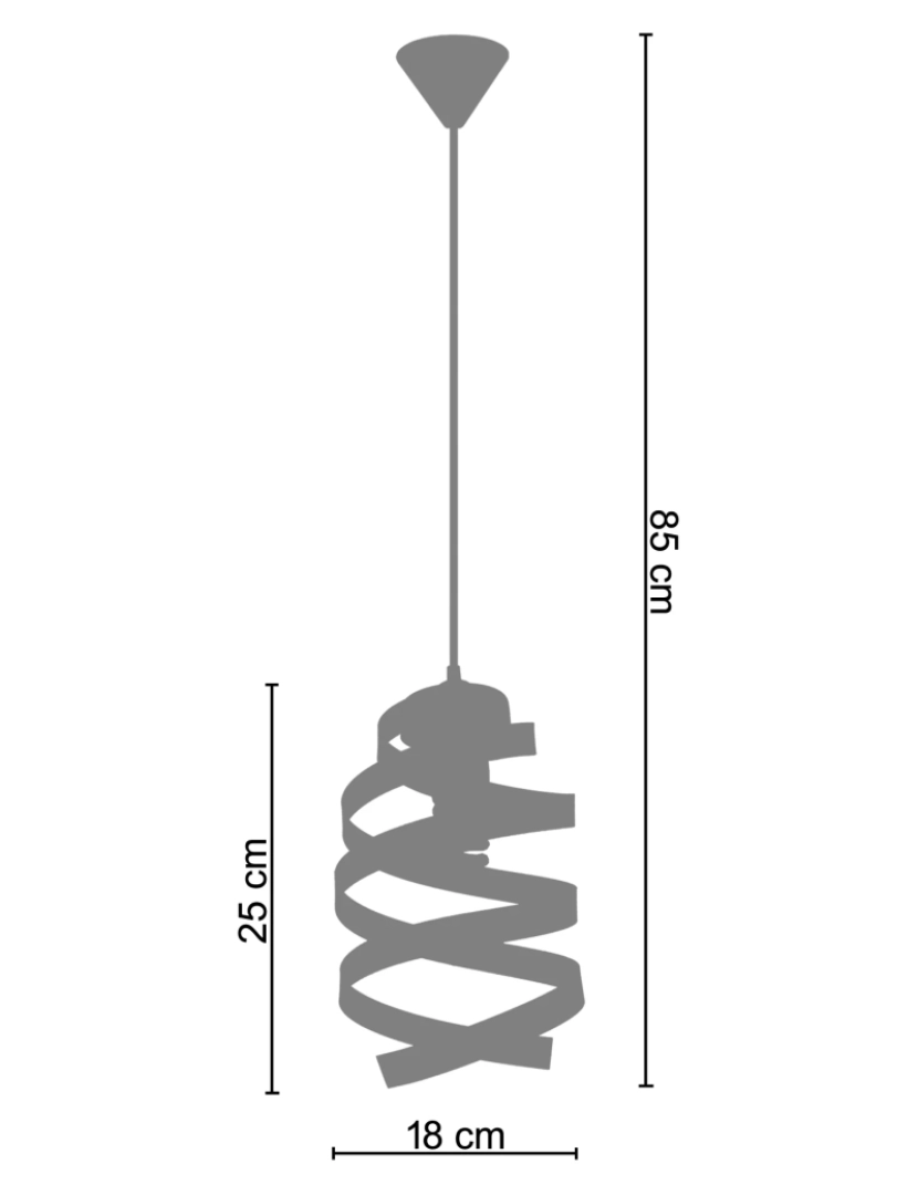 imagem de BARBER POLE - Suspensão redondo metal taupe2