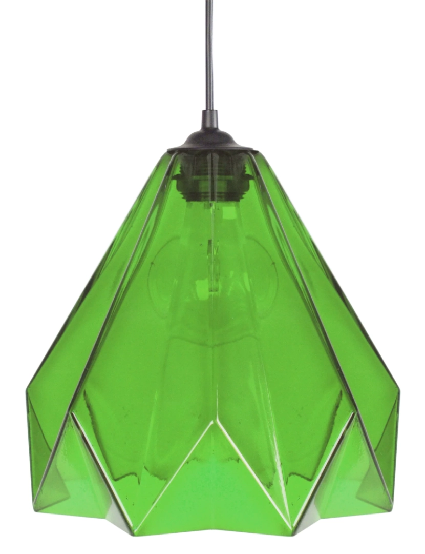 Tosel - HELSINKI - Suspensão cuadrado vidro verde