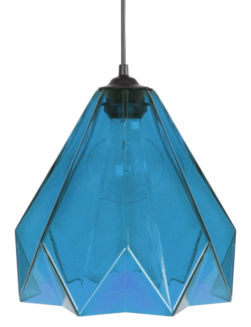 Tosel - HELSINKI - Suspensão cuadrado vidro azul