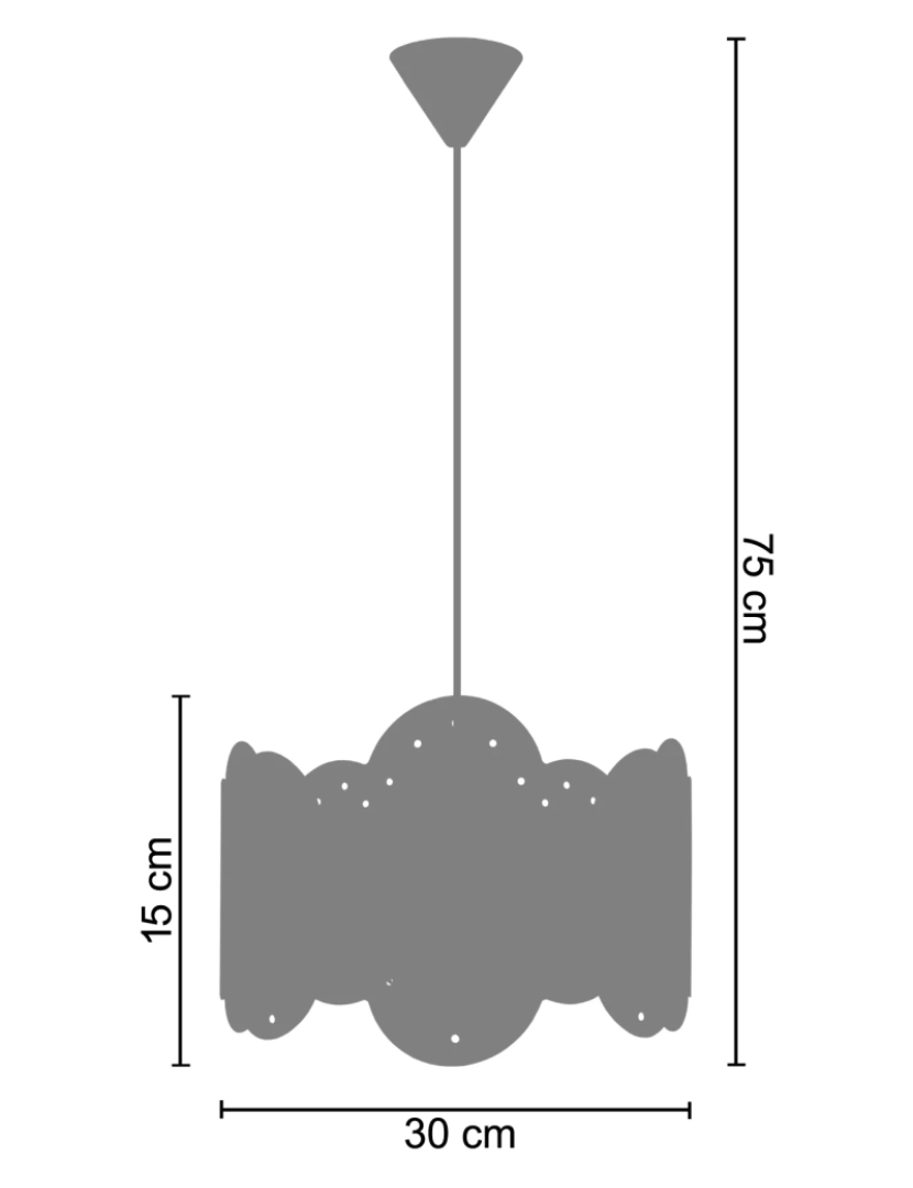 imagem de NUAGE - Suspensão redondo metal cinzento2