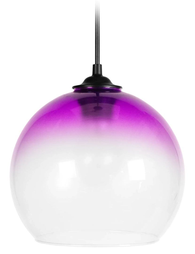 imagem de GLOBO - Suspensão redondo vidro violeta1