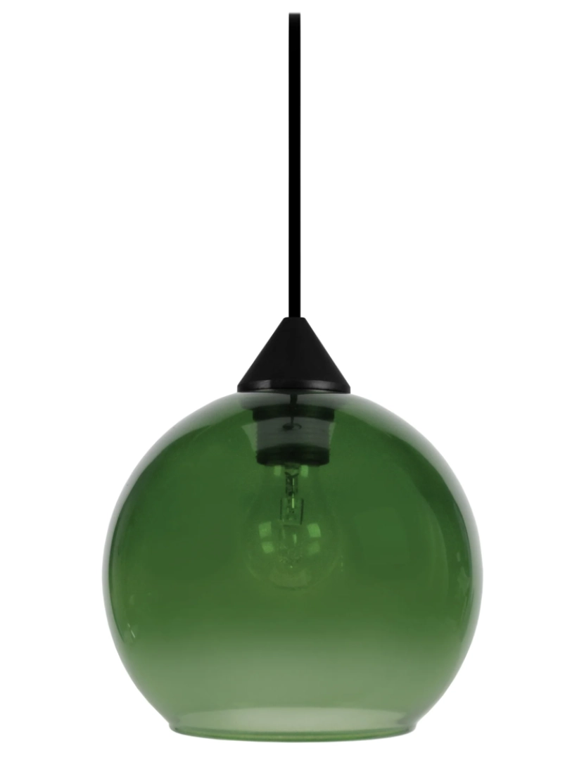 Tosel - GLOBO - Suspensão redondo vidro verde