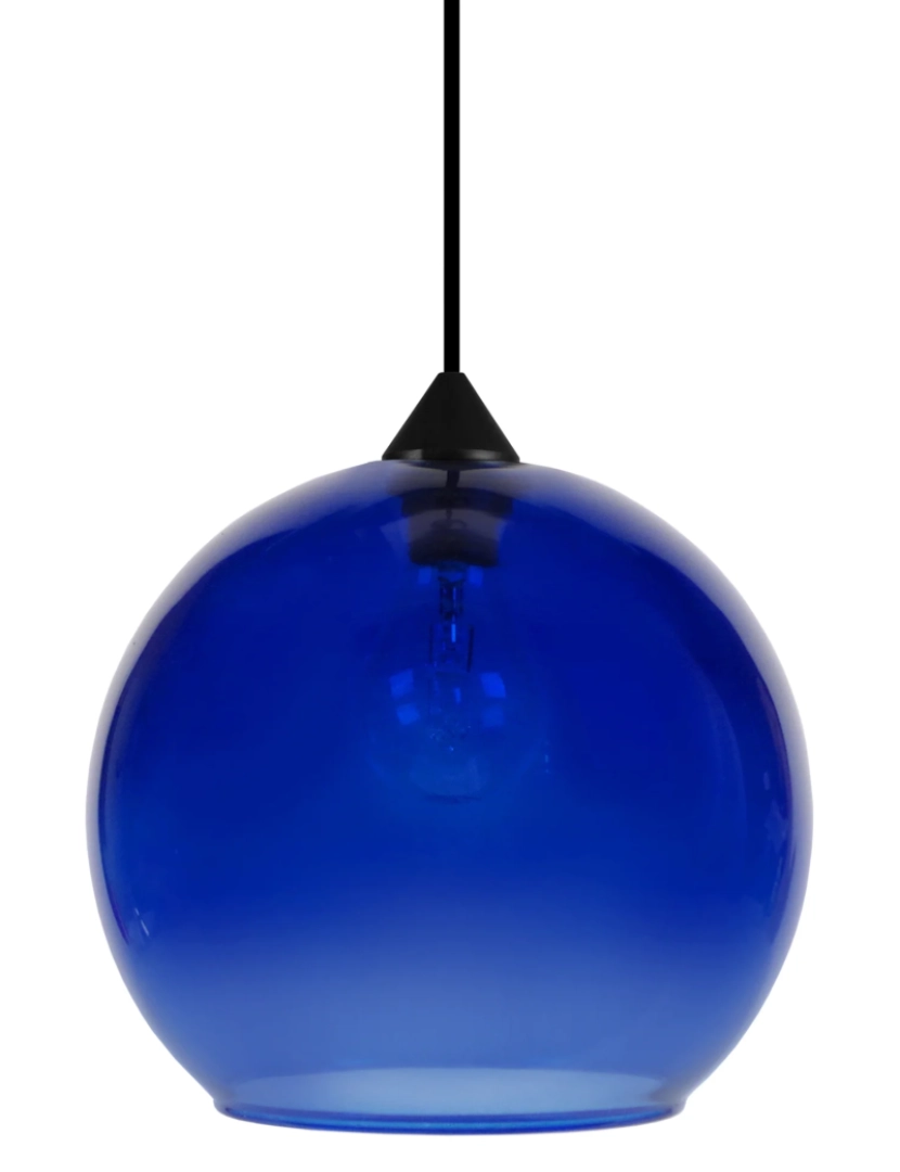 Tosel - GLOBO - Suspensão redondo vidro azul