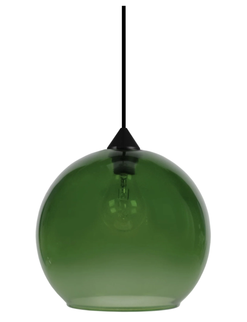 imagem de GLOBO - Suspensão redondo vidro verde1