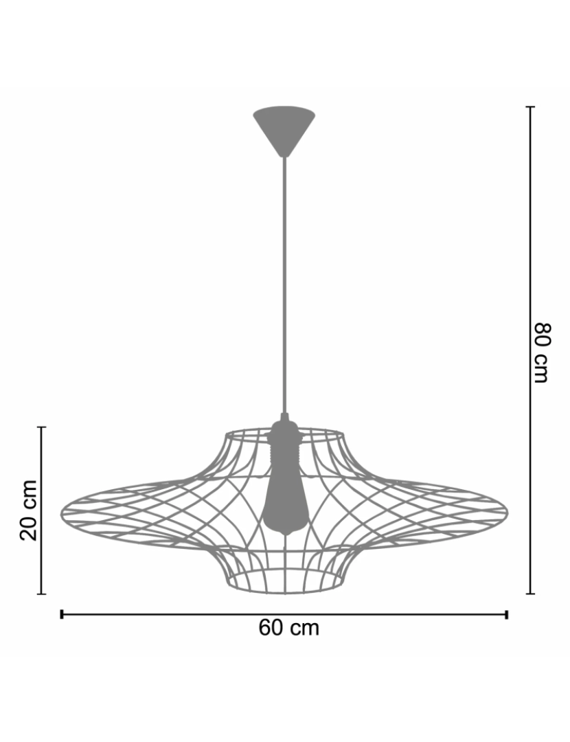 imagem de UFO - Suspensão redondo metal cobre2