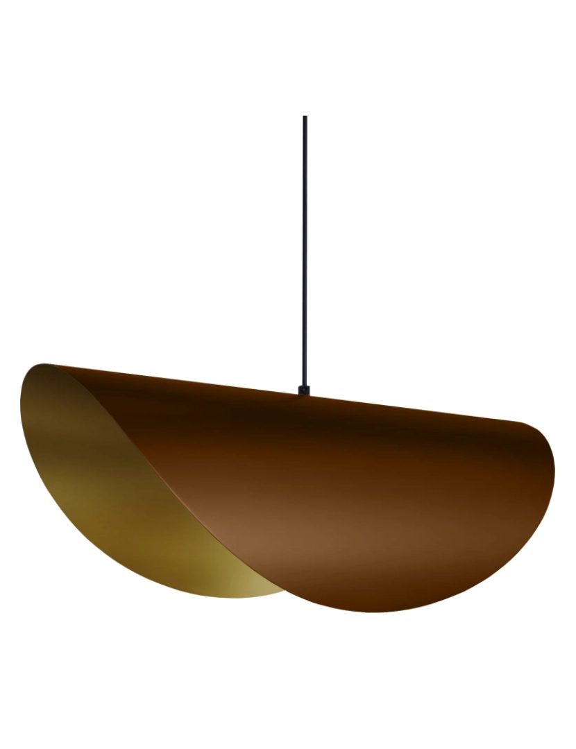 imagem de FRAU - Suspensão oval metal castanho e ouro1