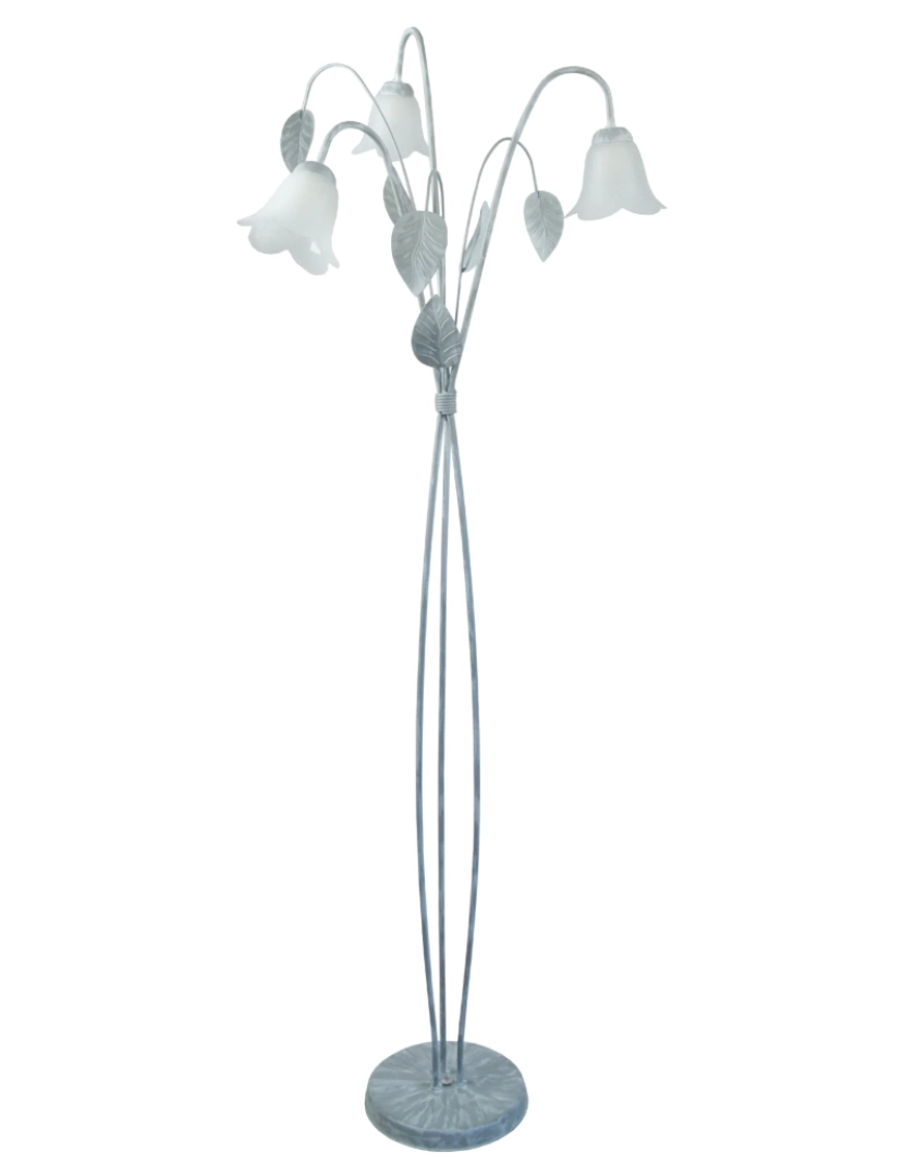 imagem de EGLANTINE - Candeeiro pé alto redondo metal cinzento1