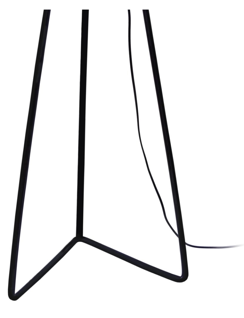 imagem de PIED TRIANGLE - Candeeiro pé alto redondo metal preto e branco5