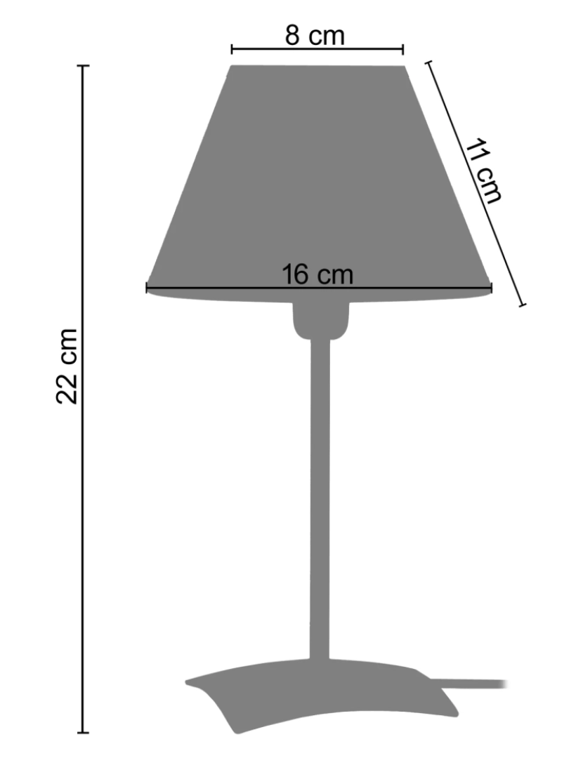 imagem de KOLA - Candeeiro mesa de cabeceira redondo metal marfim branco2