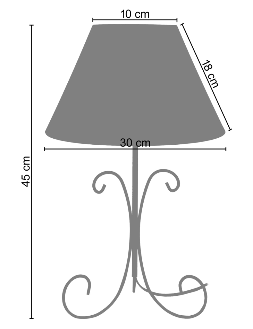 imagem de CURL - Candeeiro mesa de cabeceira redondo metal preto2