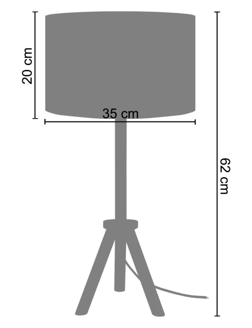 imagem de TRIDENT - Candeeiro de Mesa redondo madeira natural, vermelho e branco2