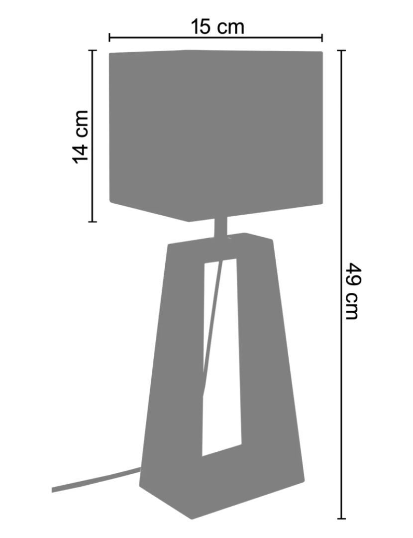 imagem de MIKELLI - Candeeiro mesa de cabeceira redondo madeira branco2