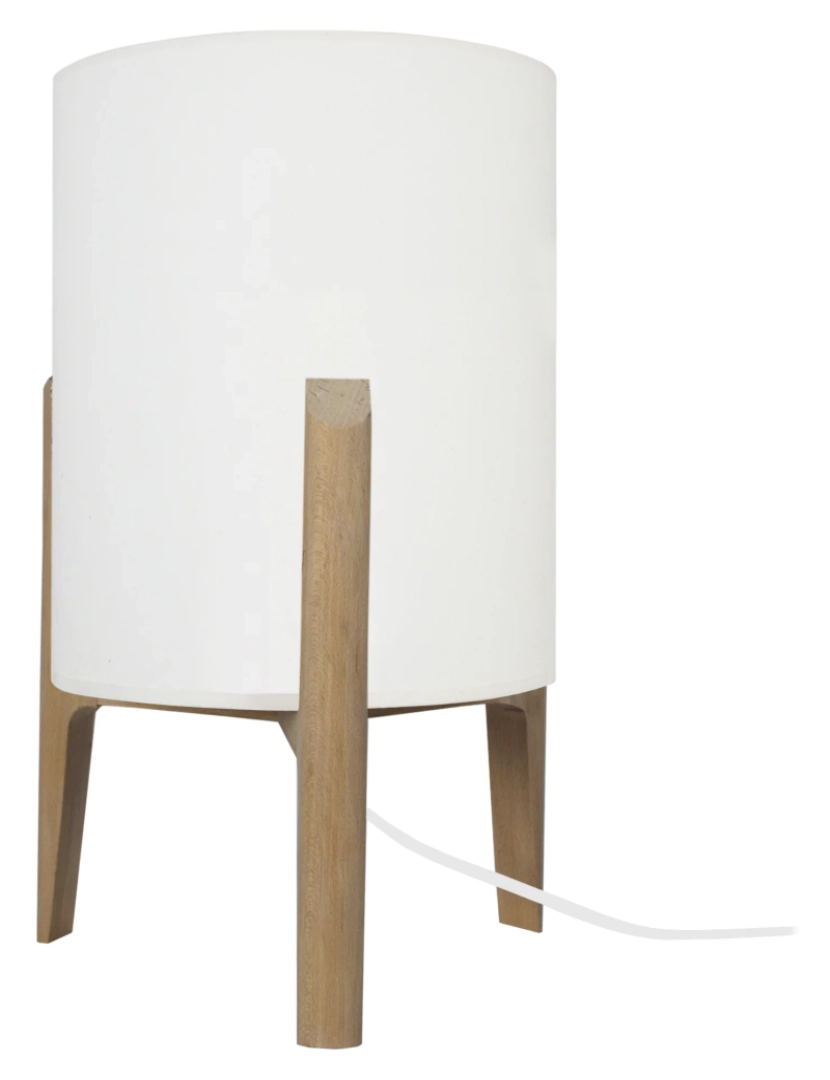 imagem de PIPPINT LARGE - Candeeiro de Mesa redondo madeira natural e branco1