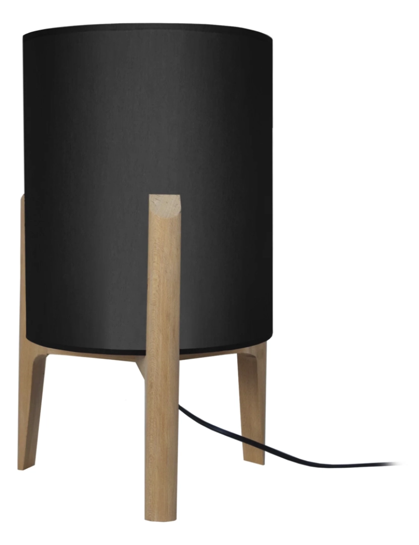 imagem de PIPPINT LARGE - Candeeiro de Mesa redondo madeira natural e preto1