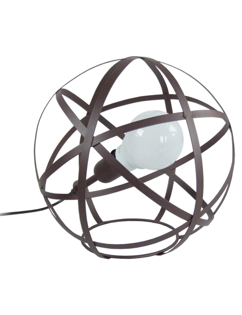 Tosel - GLOBE JUNON 300 - Candeeiro de Mesa redondo metal castanho