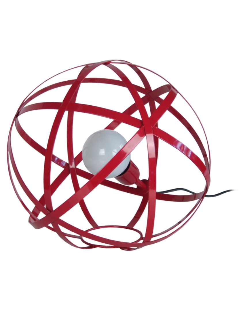 Tosel - GLOBE JUNON 300 - Candeeiro de Mesa redondo metal vermelho