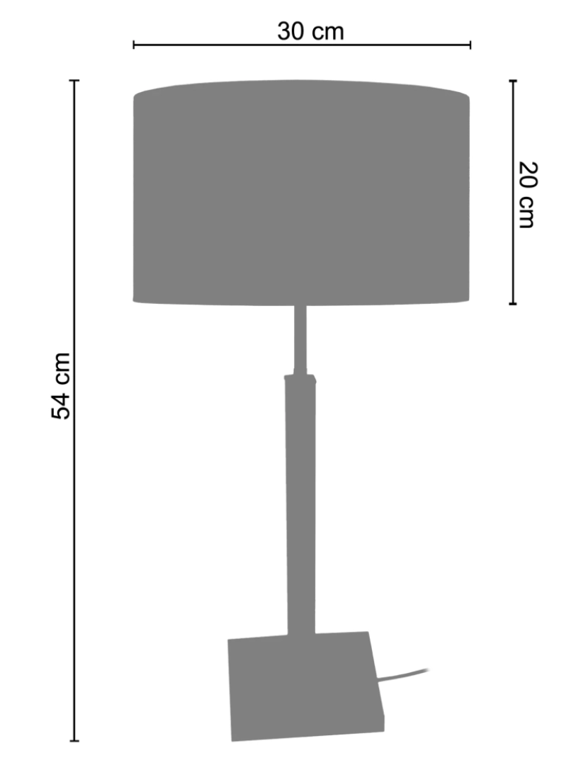 imagem de HOD - Candeeiro de Mesa redondo madeira escura e créme2