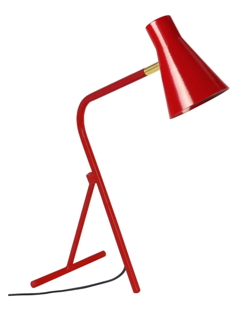 imagem de FUNNEL - Candeeiro de escritório redondo metal vermelho1