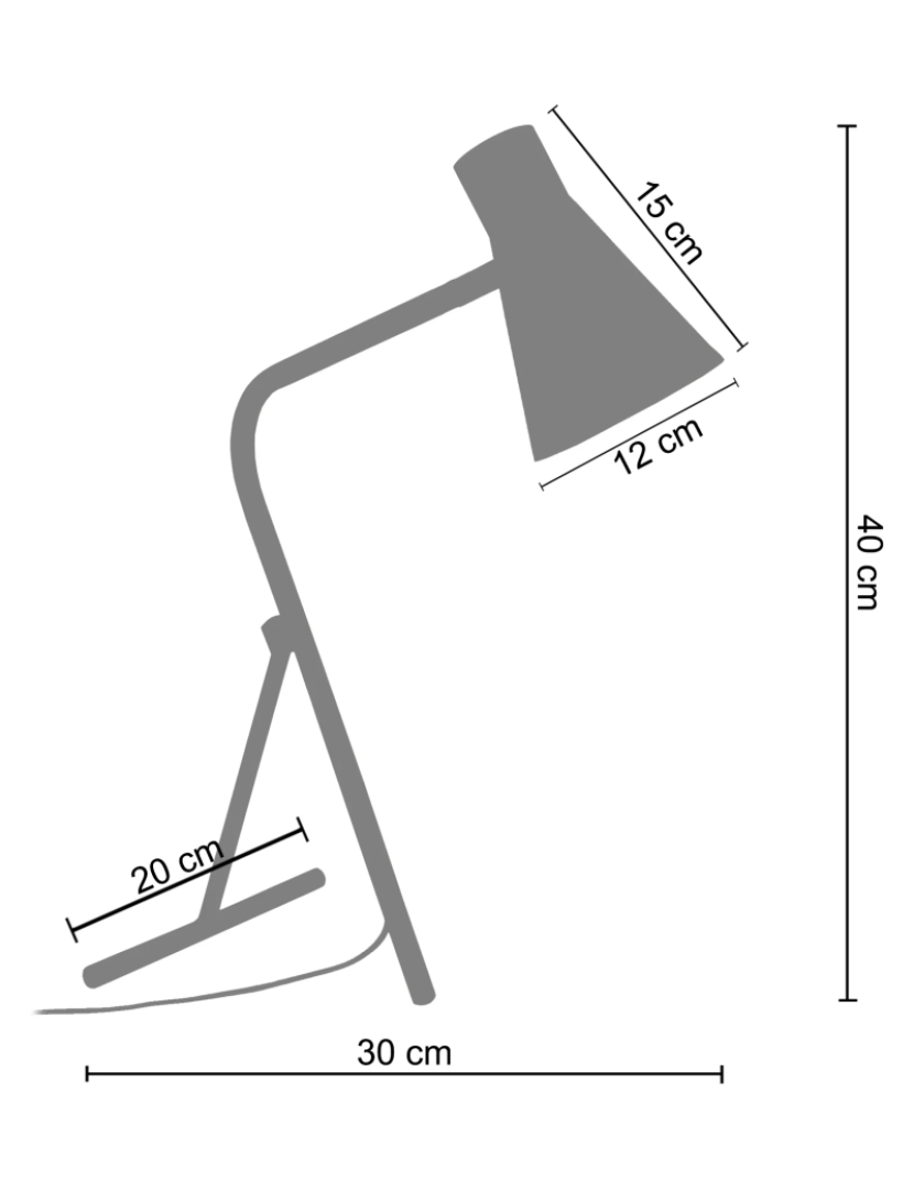 imagem de FUNNEL - Candeeiro de escritório redondo metal taupe2