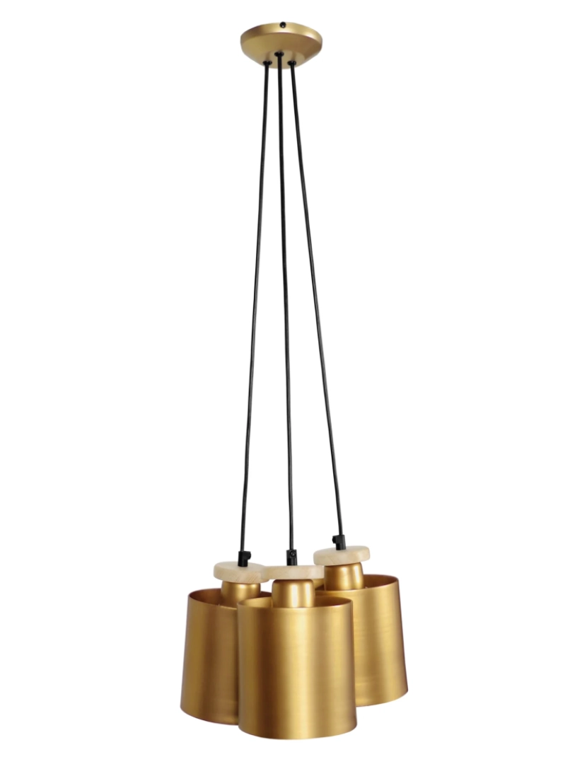 imagem de UZIBUZE - Candeeiro de Teto redondo metal ouro1