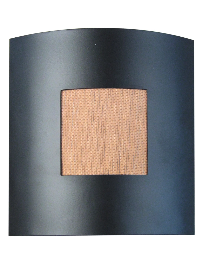 imagem de TELAS - Aplique rectangular metal preto e palha1