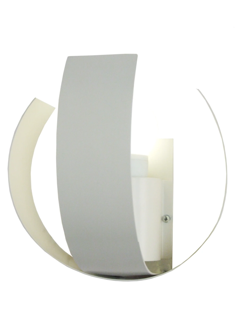 Tosel - TOOL - Aplique rectangular metal marfim branco