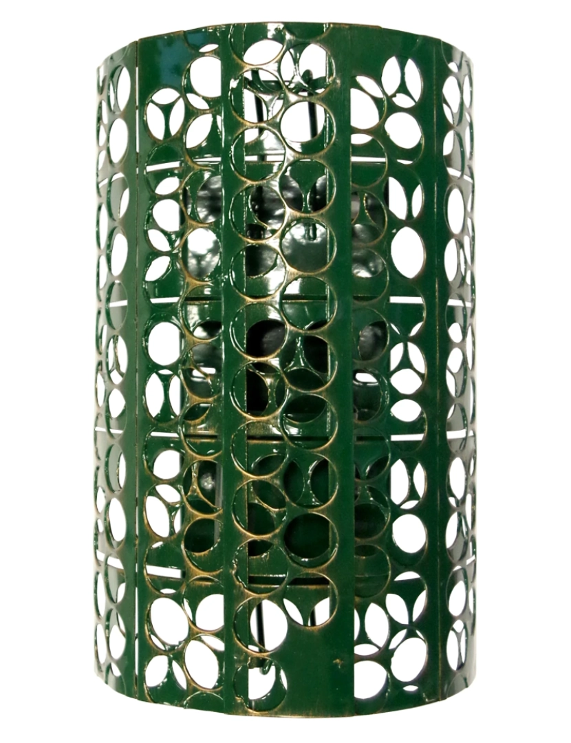 imagem de ZEN - Aplique redondo metal verde e dourado1