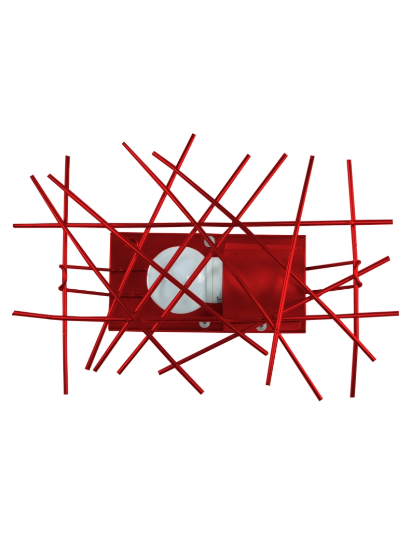 Tosel - INCERTUS - Aplique rectangular metal vermelho