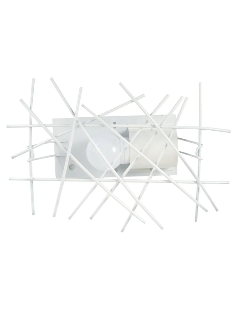 Tosel - INCERTUS - Aplique rectangular metal marfim branco