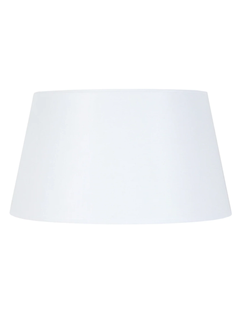 Tosel - TAMBOUR 30 - Abajur redondo tecido branco