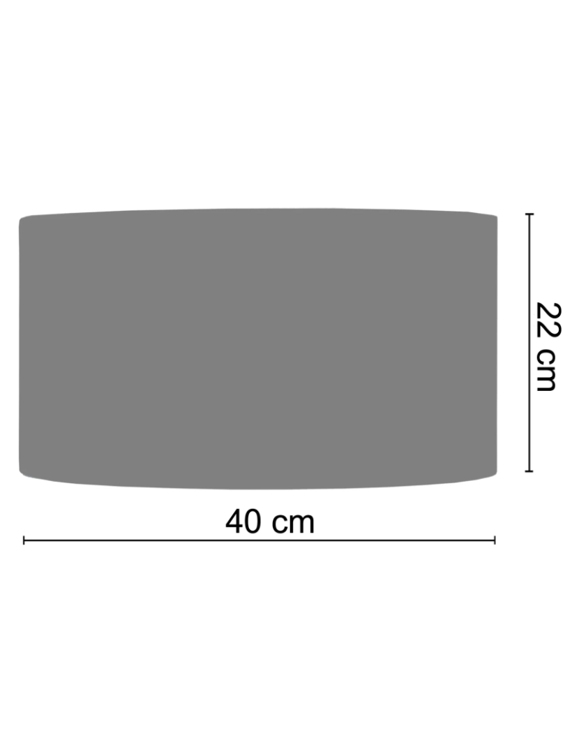 imagem de CYLINDRIQUE 40 - Abajur redondo tecido branco3