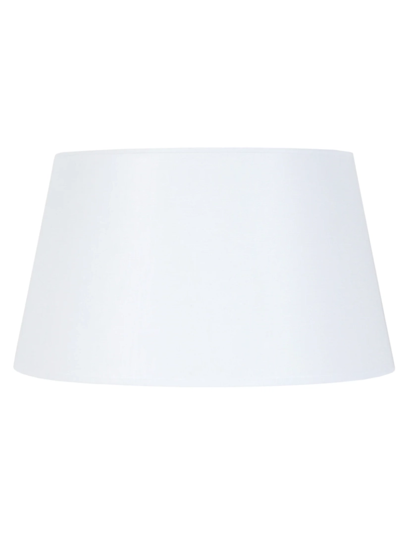 Tosel - TAMBOUR 40 - Abajur redondo tecido branco