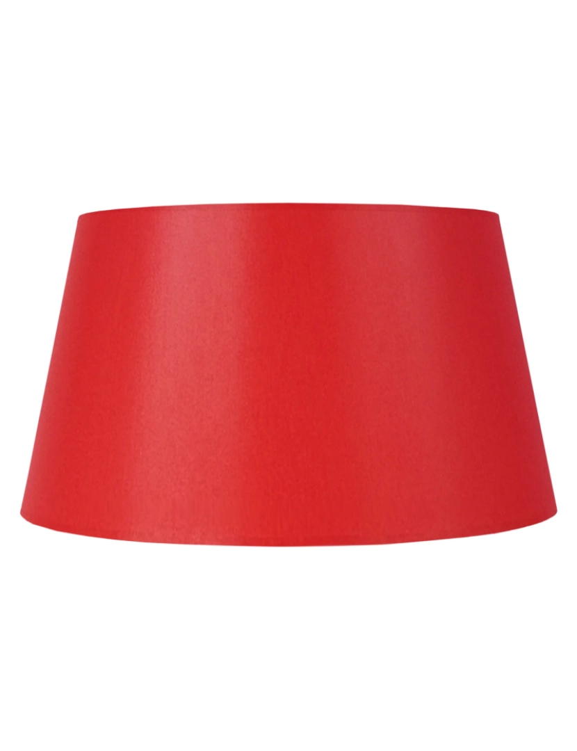 Tosel - TAMBOUR 40 - Abajur redondo tecido vermelho