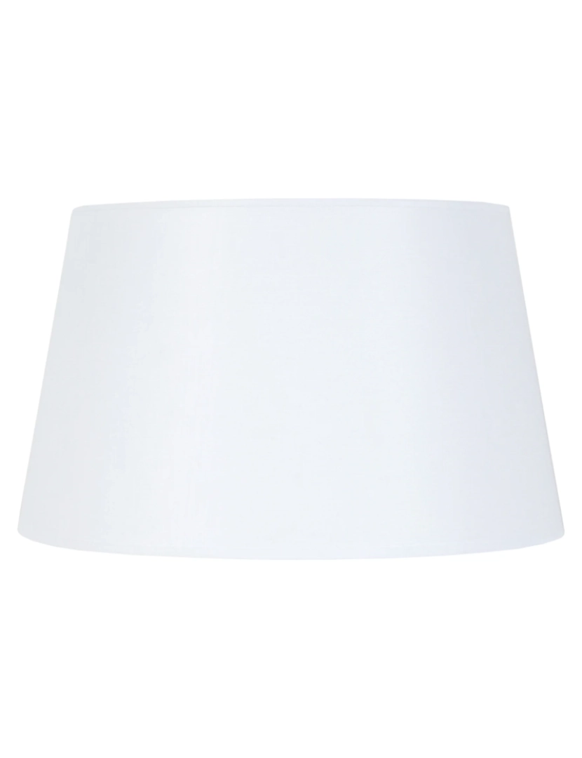 Tosel - TAMBOUR 50 - Abajur redondo tecido branco