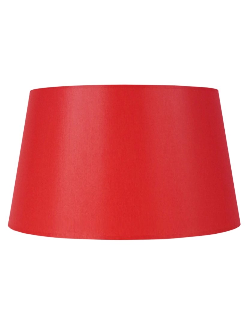 Tosel - TAMBOUR 50 - Abajur redondo tecido vermelho