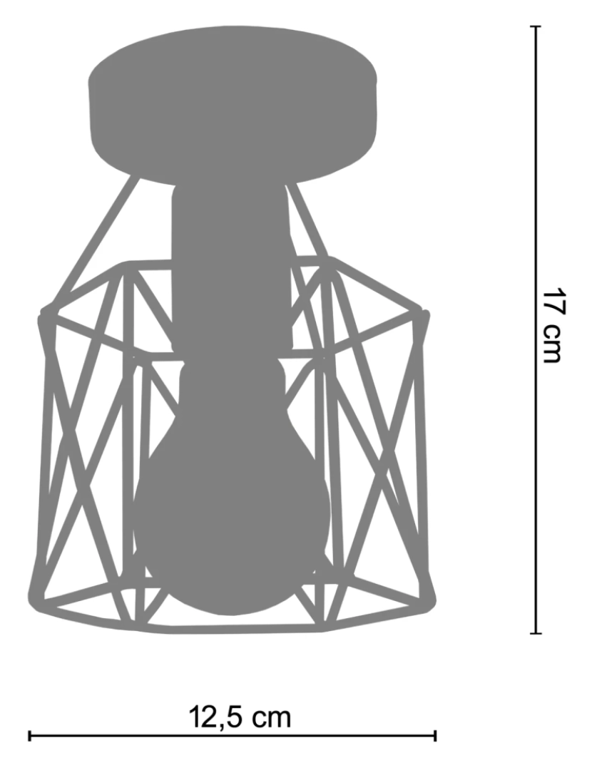 imagem de OLYMPIA H - Plafon cuadrado metal branco2