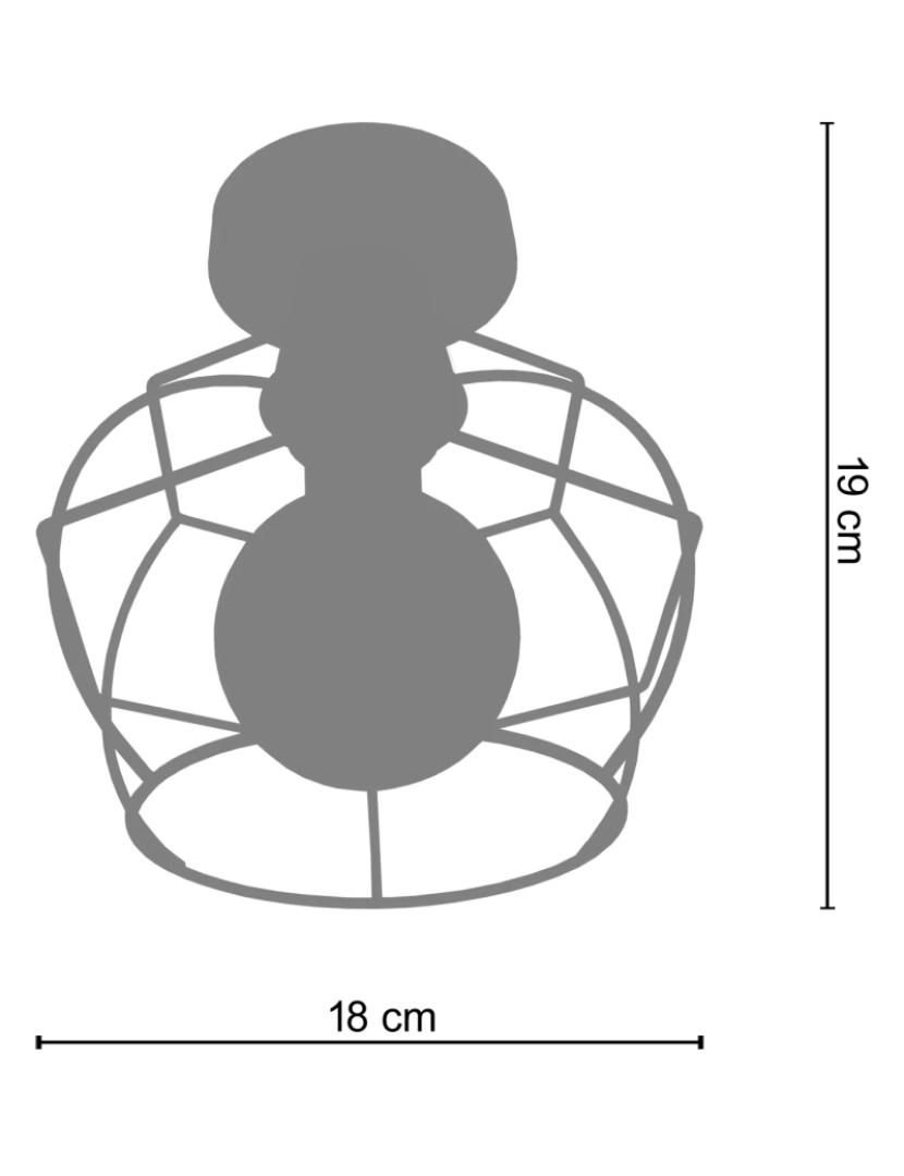 imagem de VILLEPOT - Plafon redondo metal castanho2