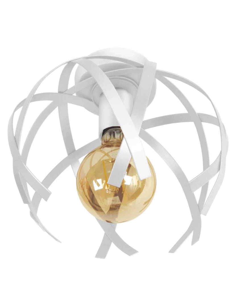 imagem de VERTOU - Plafon redondo metal marfim branco1