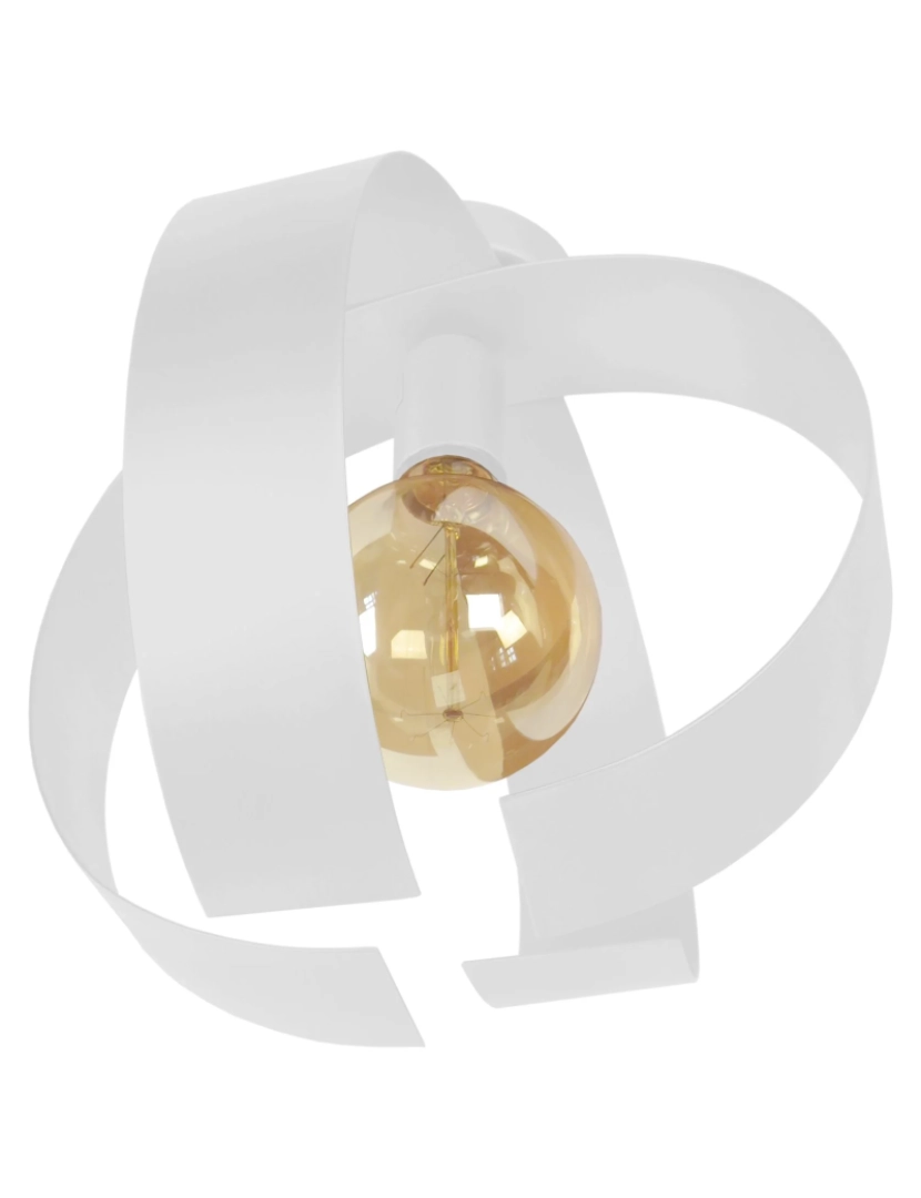 imagem de TOUVOIS - Plafon redondo metal marfim branco1