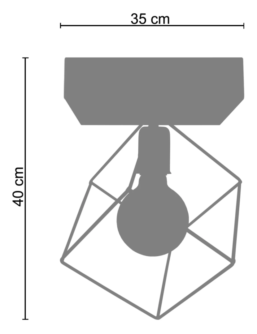 imagem de SQUARE - Plafon cuadrado metal castanho2