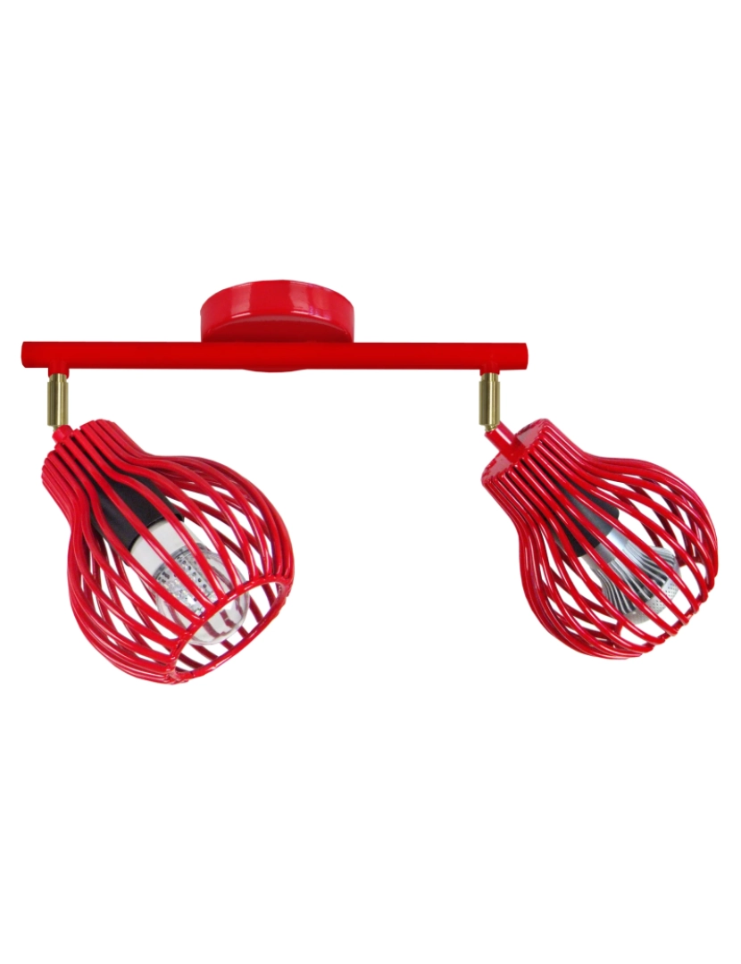Tosel - RUGBY - Plafon redondo metal vermelho