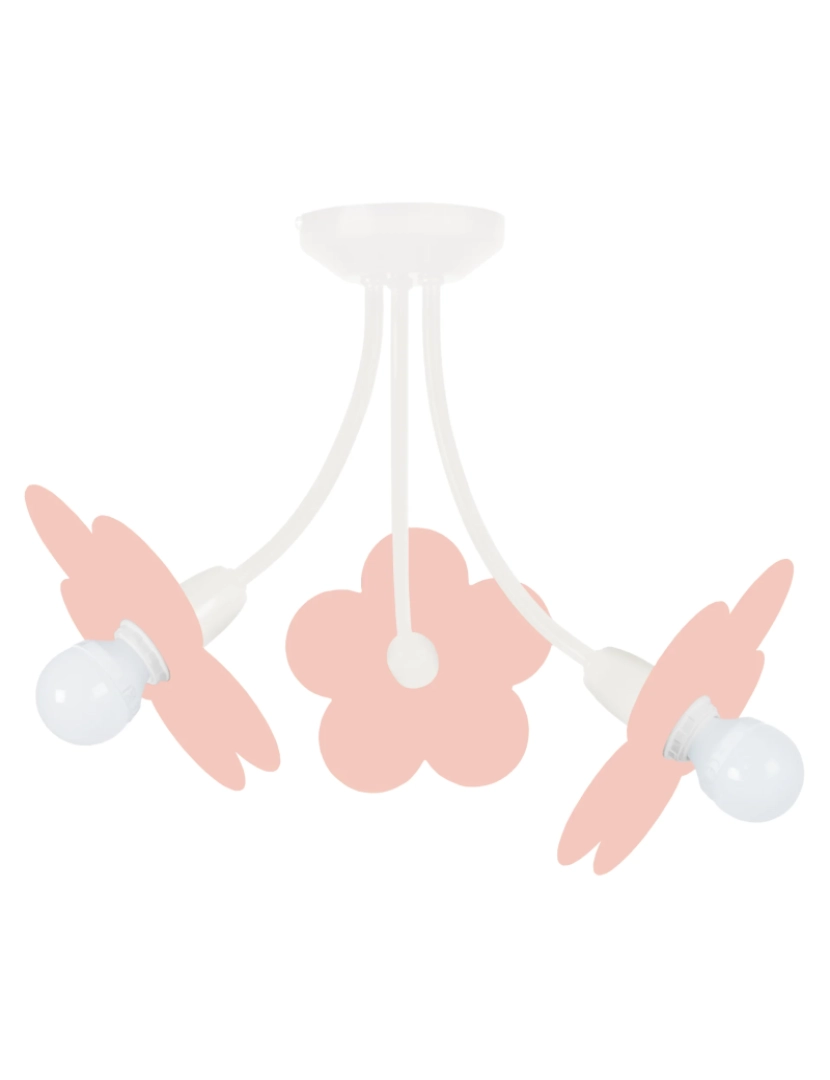 imagem de PIVOINE - Candeeiro de Teto redondo metal branco e rosa pastel1