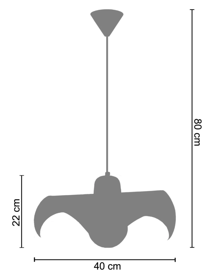 imagem de SERVIETTE   - Suspensão rectangular metal laranja2