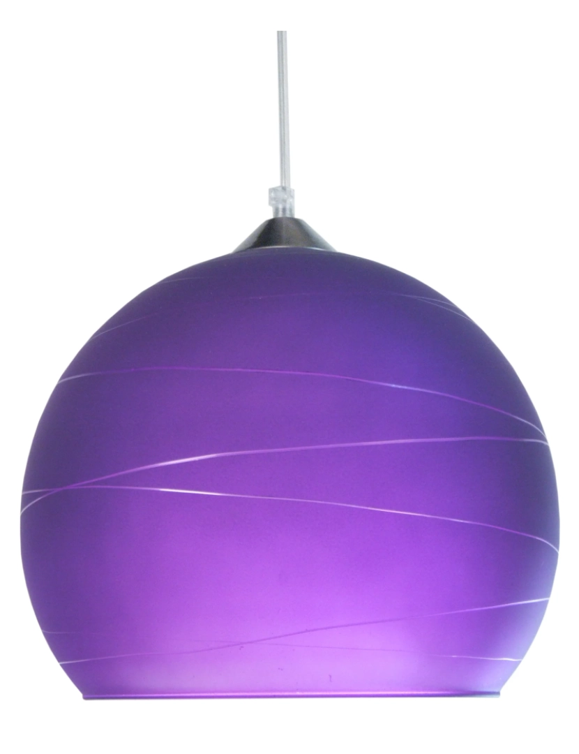 Tosel - GLOBE LIGNES - Suspensão redondo vidro violeta