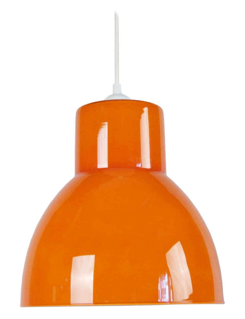 imagem de CLOCHE VERRE B - Suspensão redondo vidro laranja1