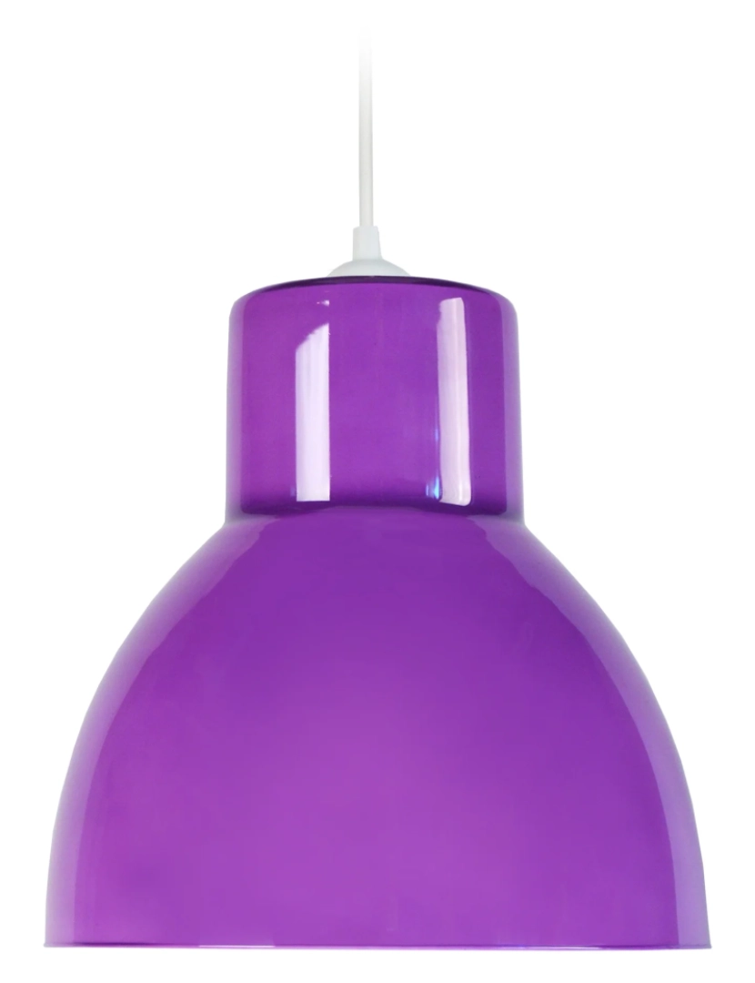 imagem de CLOCHE VERRE B - Suspensão redondo vidro violeta1