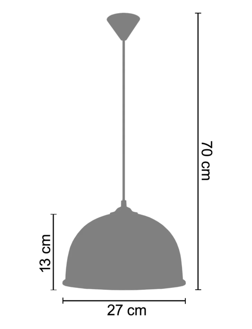 imagem de HALF-BALL - Suspensão redondo metal marfim branco2