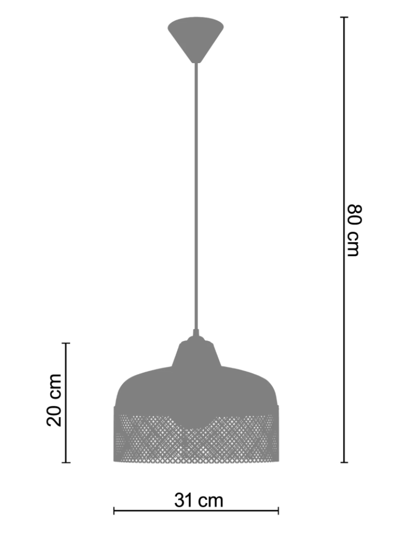 imagem de TROG GAINE - Suspensão rectangular metal alumínio2